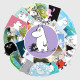50pcs Cartoon hippo  graffiti stickers decorative suitcase notebook waterproof detachable stickers