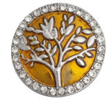 20MM  yellow design enamel Rhinestone Metal snap buttons