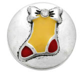 20MM  yellow design enamel Rhinestone Metal snap buttons