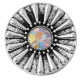 20MM  Color white design enamel Rhinestone Metal snap buttons