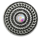 20MM  Color white design enamel Rhinestone Metal snap buttons