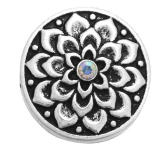 20MM  Color white design enamel Rhinestone Metal snap buttons