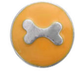 20MM  yellow design enamel Rhinestone Metal snap buttons