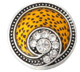 20MM  yellow design enamel Rhinestone Metal snap buttons