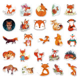 50pcs Cartoon fox  graffiti stickers decorative suitcase notebook waterproof detachable stickers