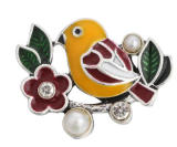 20MM  yellow design enamel Rhinestone Metal snap buttons