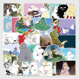 50pcs Cartoon hippo  graffiti stickers decorative suitcase notebook waterproof detachable stickers