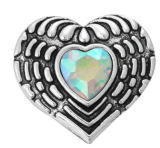 20MM  Color white design enamel Rhinestone Metal snap buttons