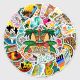 50pcs Hawaiian landscape  graffiti stickers decorative suitcase notebook waterproof detachable stickers