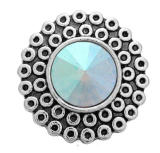 20MM  Color white design enamel Rhinestone Metal snap buttons