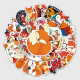 50pcs Cartoon fox  graffiti stickers decorative suitcase notebook waterproof detachable stickers