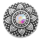 20MM  Color white design enamel Rhinestone Metal snap buttons