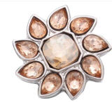 20MM Orange design enamel Rhinestone Metal snap buttons