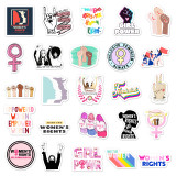 50pcs  Feminist  graffiti stickers decorative suitcase notebook waterproof detachable stickers