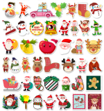50pcs Christmas  graffiti stickers decorative suitcase notebook waterproof detachable stickers
