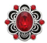 20MM Red design enamel Rhinestone Metal snap buttons