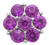 20MM  purple design enamel Rhinestone Metal snap buttons