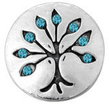 20MM Blue design enamel Rhinestone Metal snap buttons