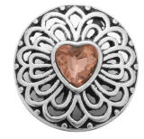 20MM Orange design enamel Rhinestone Metal snap buttons