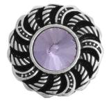 20MM Light purple design enamel Rhinestone Metal snap buttons