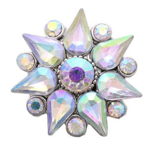 20MM  Color white design enamel Rhinestone Metal snap buttons