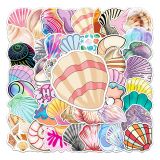 50pcs  Cartoon seashell  graffiti stickers decorative suitcase notebook waterproof detachable stickers