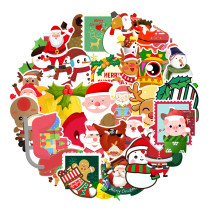 50pcs Christmas  graffiti stickers decorative suitcase notebook waterproof detachable stickers