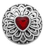 20MM Red design enamel Rhinestone Metal snap buttons