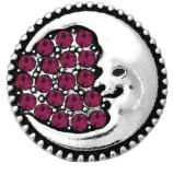 20MM  rose Red design enamel Rhinestone Metal snap buttons