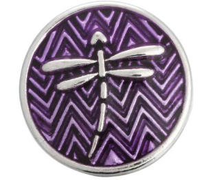 20MM Purple design enamel Rhinestone Metal snap buttons