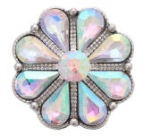 20MM  Color white design enamel Rhinestone Metal snap buttons