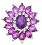 20MM  purple design enamel Rhinestone Metal snap buttons