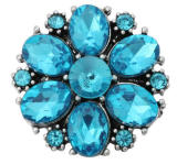 20MM Blue design enamel Rhinestone Metal snap buttons