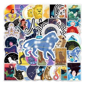 50pcs Twelve constellations  graffiti stickers decorative suitcase notebook waterproof detachable stickers