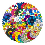 50pcs Sun flower graffiti stickers decorative suitcase notebook waterproof detachable stickers