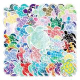 50pcs Cartoon sea turtle  graffiti stickers decorative suitcase notebook waterproof detachable stickers