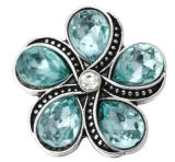 20MM Blue design enamel Rhinestone Metal snap buttons