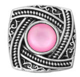 20MM pink design enamel Rhinestone Metal snap buttons