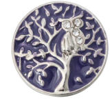 20MM Purple design enamel Rhinestone Metal snap buttons