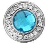20MM Blue design enamel Rhinestone Metal snap buttons