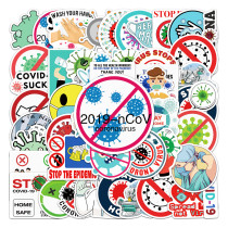 50pcs  Nurse virus protection  graffiti stickers decorative suitcase notebook waterproof detachable stickers