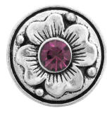 20MM Purple design enamel Rhinestone Metal snap buttons