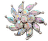 20MM  Color white design enamel Rhinestone Metal snap buttons