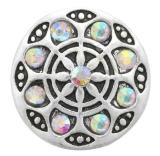 20MM  Color white design enamel Rhinestone Metal snap buttons