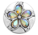 20MM  Color white design enamel Rhinestone Metal snap buttons