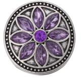 20MM  purple design enamel Rhinestone Metal snap buttons