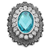 20MM Blue design enamel Rhinestone Metal snap buttons