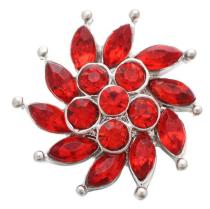 20MM Red design enamel Rhinestone Metal snap buttons