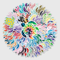 50pcs Cartoon sea turtle  graffiti stickers decorative suitcase notebook waterproof detachable stickers
