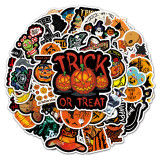 50pcs Halloween  graffiti stickers decorative suitcase notebook waterproof detachable stickers